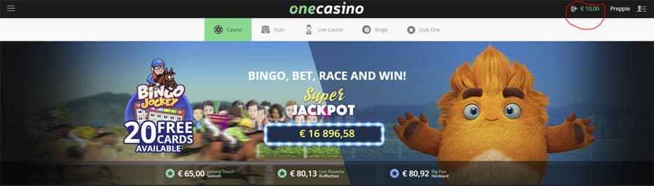 10 euro free bingo money one casino bingo jockey