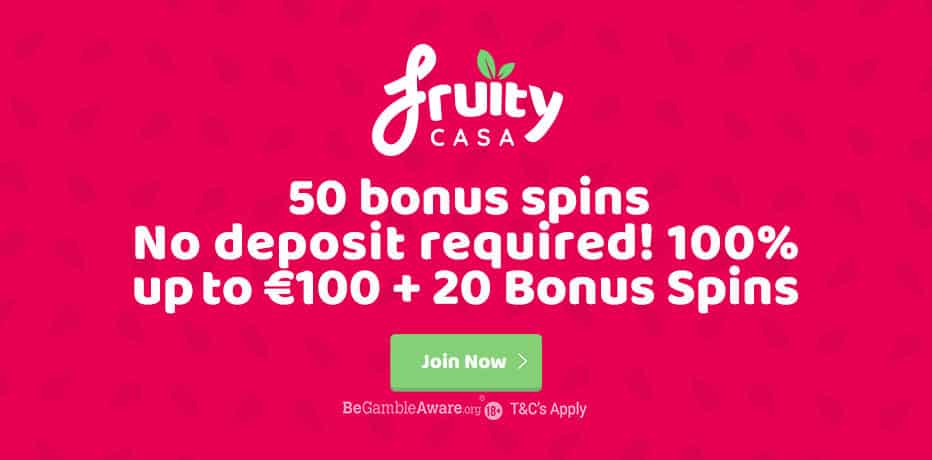 50 Free Spins on Berryburst by NetEnt at Fruitycasa Casino
