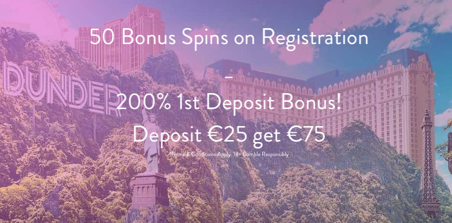 50 NetEnt Free Spins No Deposit at Dunder
