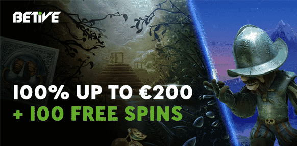 Betive Casino Bonus 2018; R$200,- Bonus + 100 Free Spins