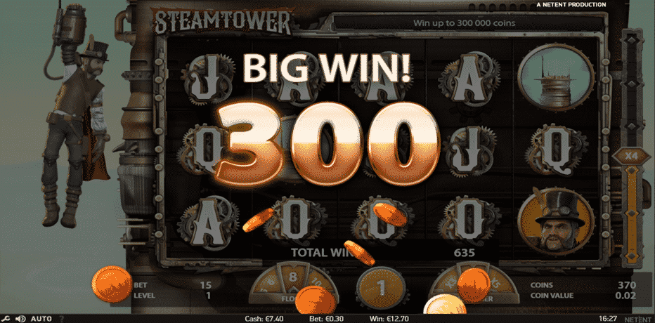 Big Win on Steam Tower