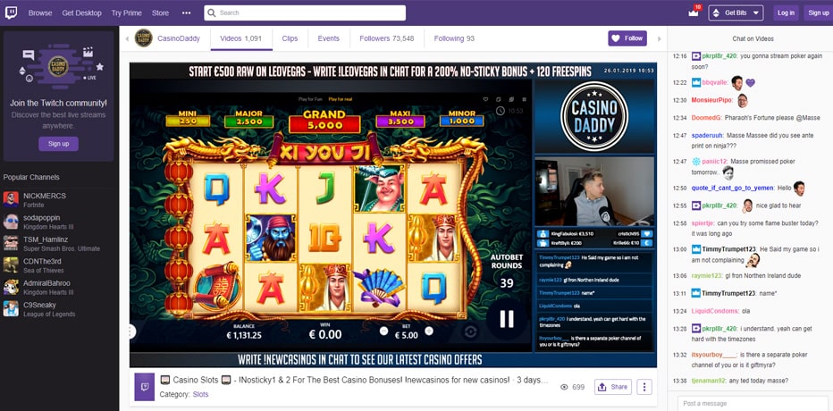 Casino Daddy Online Casino Streamer Casino Daddy Online Casino Streamer
