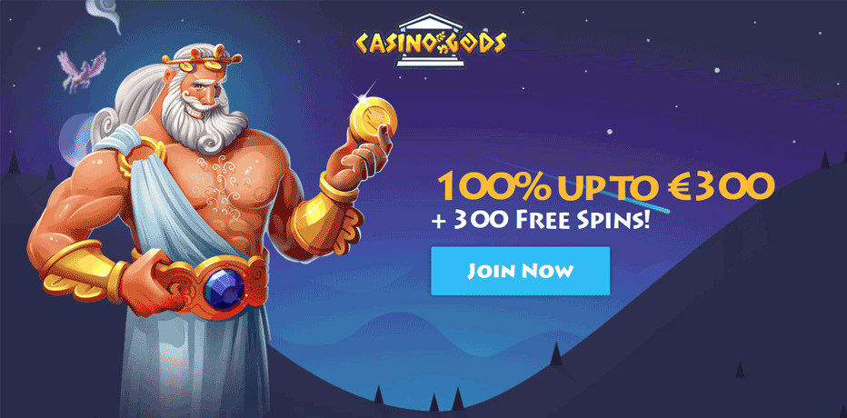 Casino Gods Bonus Review - 300 Free Spins + R$300,- Bonus