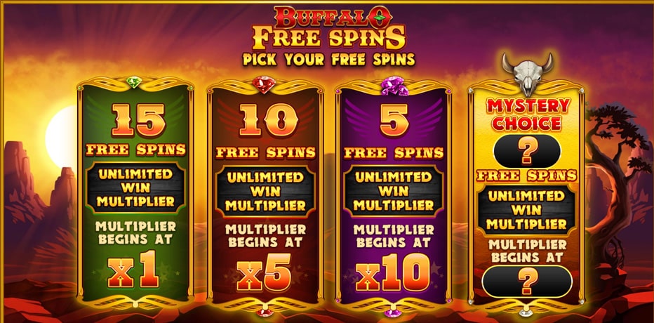 Free Spins Buffalo Rising Blueprint Gaming