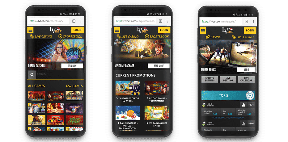 LV Bet Mobile Casino and Sportsbook