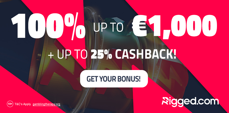 Rigged Casino - R$1.000 Bonus + Cashback