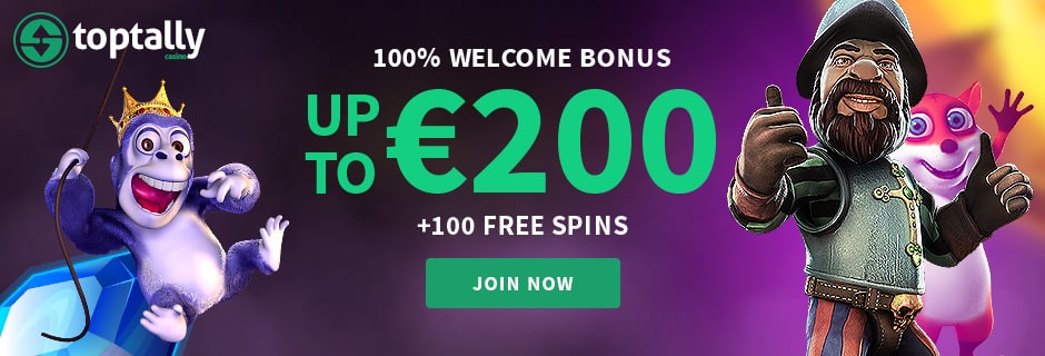 Toptally Casino Bonus - Collect R$200,- Bonus + 100 Free Spins 