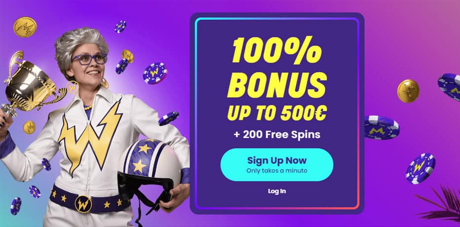 Claim a 100% non-sticky casino bonus up to R$500,- + 200 Free Spins at Wildz