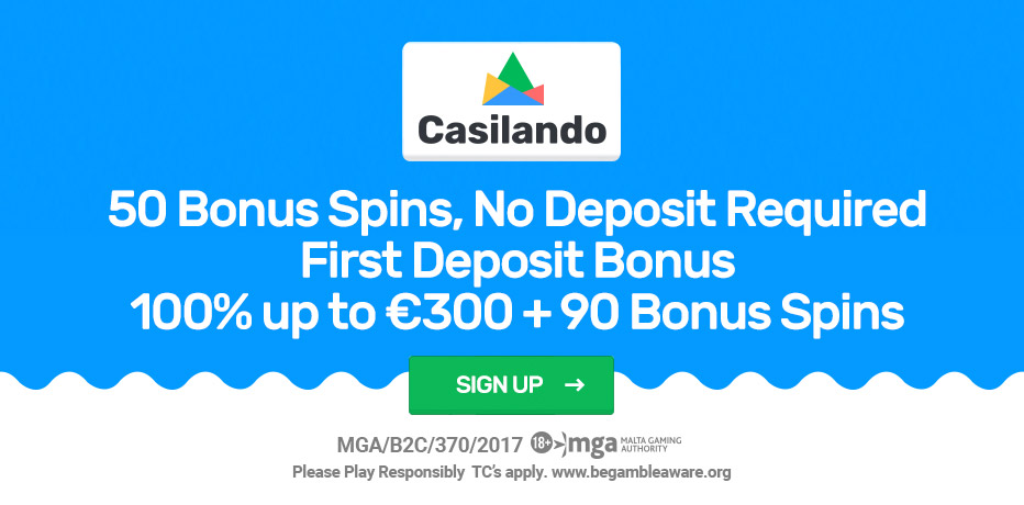 50 Free Spins without deposit at Casilando!