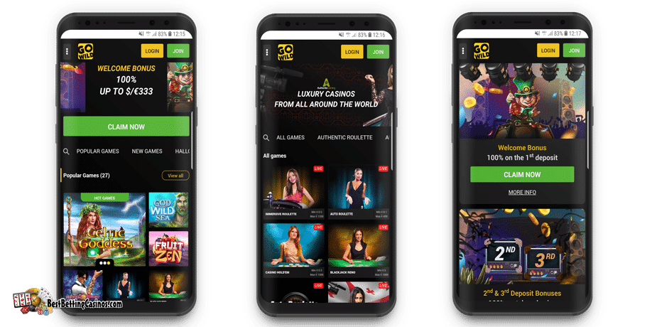 gowild casino mobile smartphone iphone tablet casino