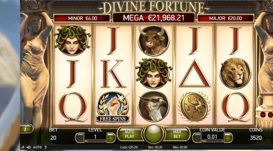 jackpot win and big win at Canadian online casino divine fortune