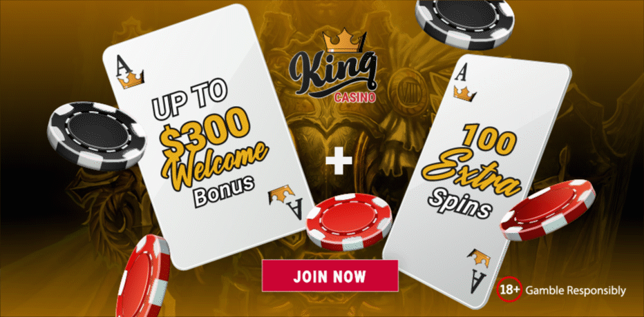 King Casino Bonus - R$300 + 100 Free Spins