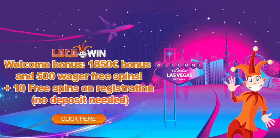 Locowin Casino - 10 Free Spins on Registration + R$1850 Bonus