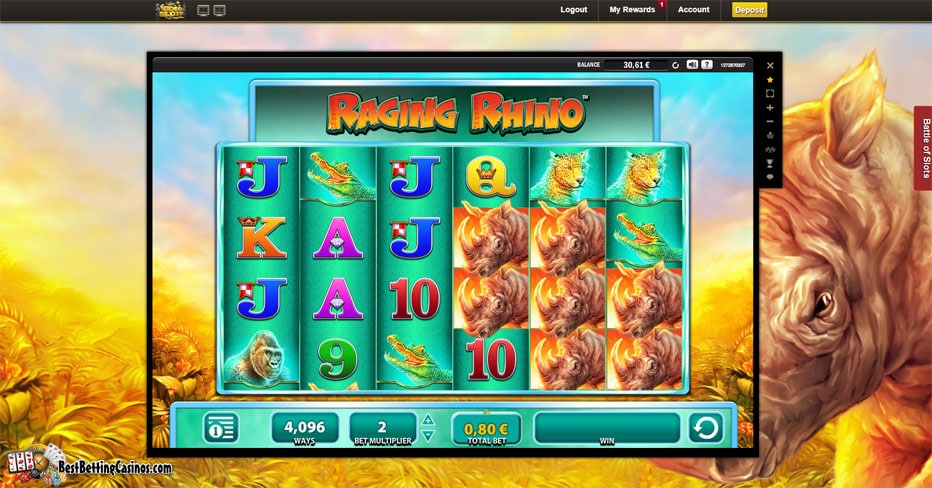 raging rhino 80 cent bet videoslots