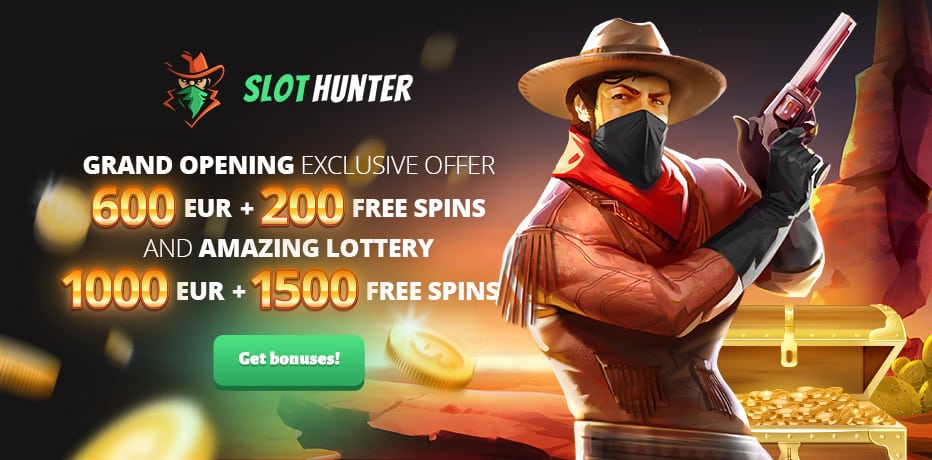 SlotHunter -150% Trustly Casino bonus and over 2.000 games