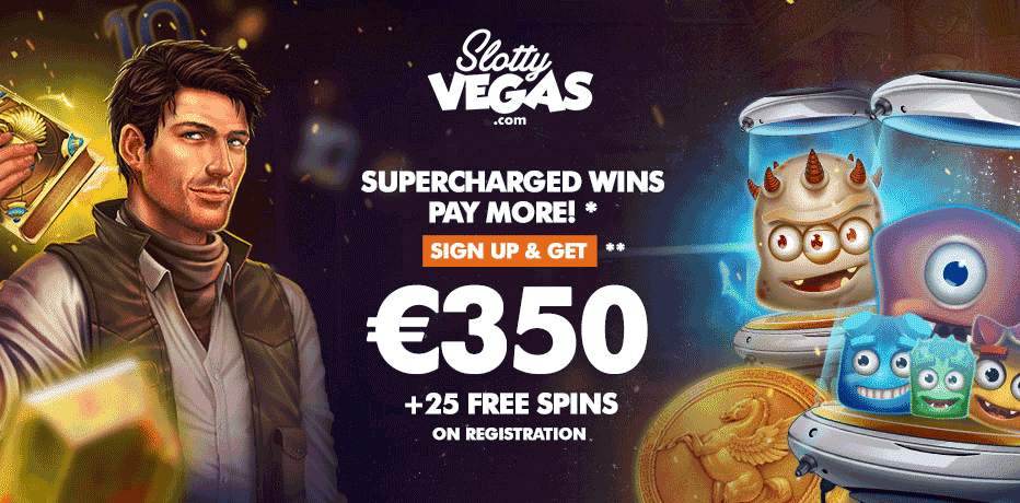 Slotty Vegas Promocode - 25 Free Spins (No Deposit Needed) + R$350 Bonus