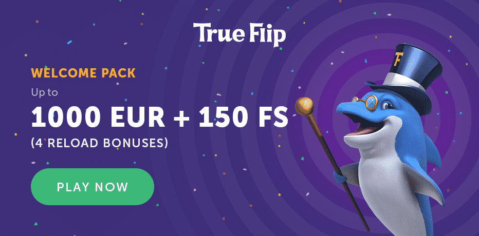 True Flip Casino Bonus - Claim R$1.000,- + 150 Free Spins