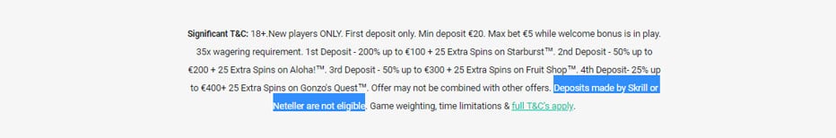 use a bonus payment methods not eligible skrill neteller